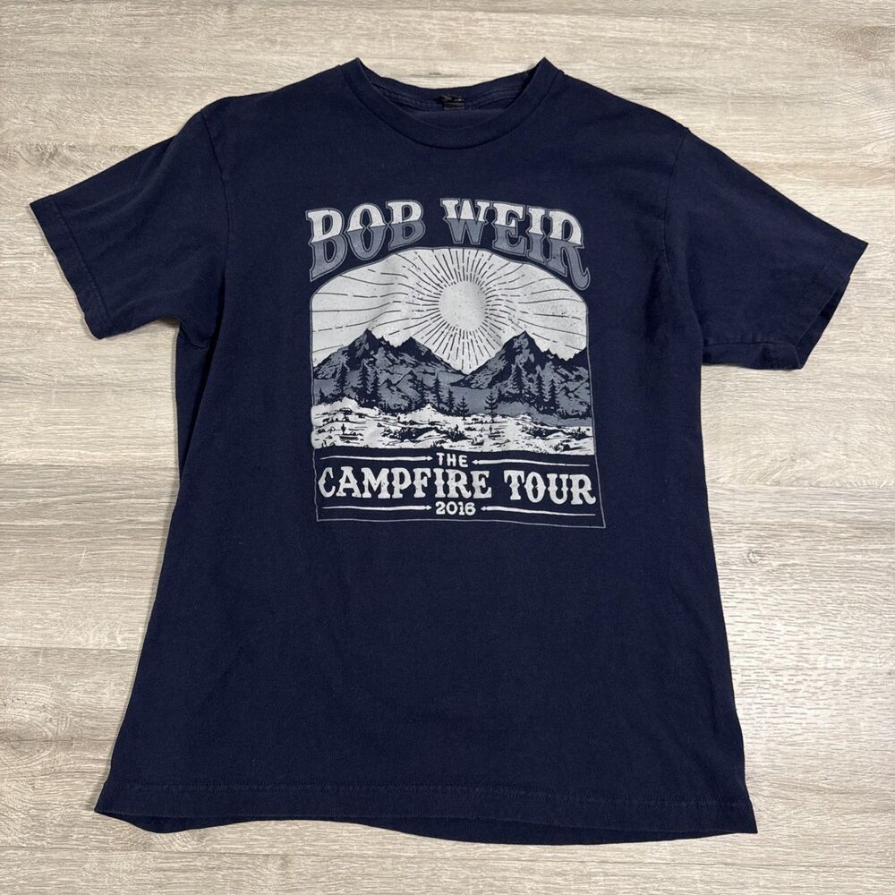 Bob Weir Shirt Campfire Tour 2016 Men’s Large Blue Concert Tour Tee Cotton